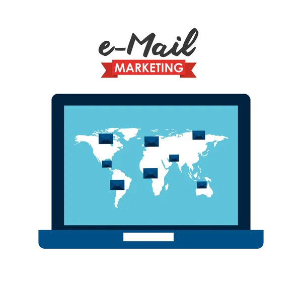 L'email marketing — Vettoriale Stock