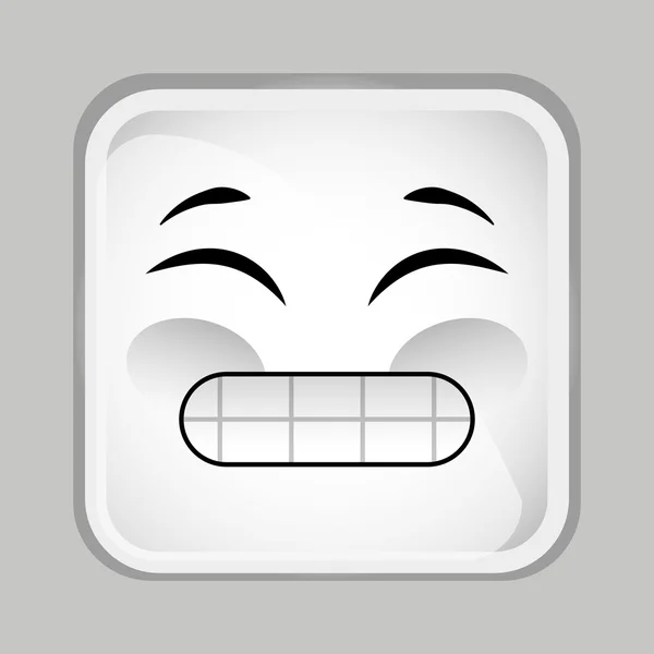 Cara de emoticono — Vector de stock