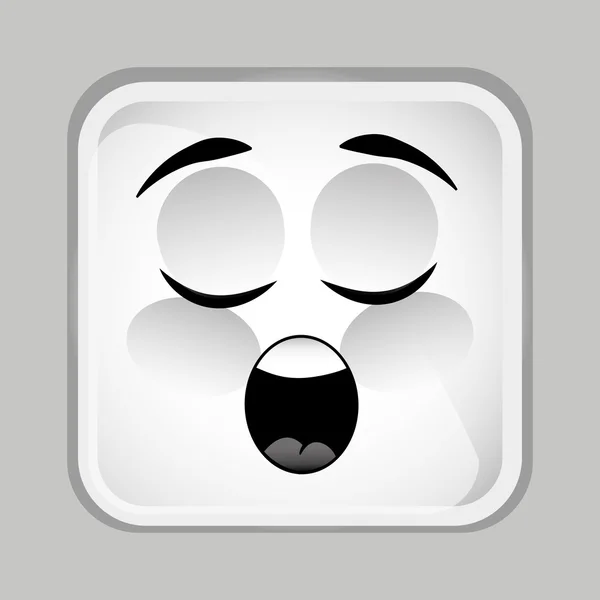 Cara de emoticono — Vector de stock