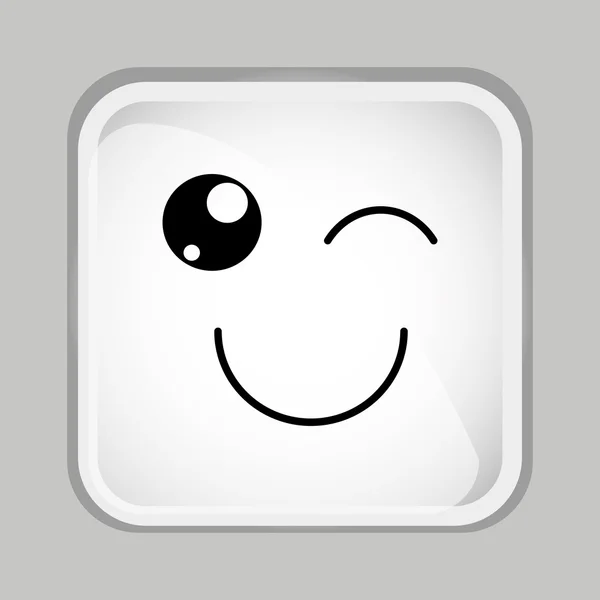 Rosto emoticon — Vetor de Stock