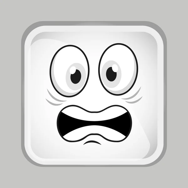 Rosto emoticon —  Vetores de Stock