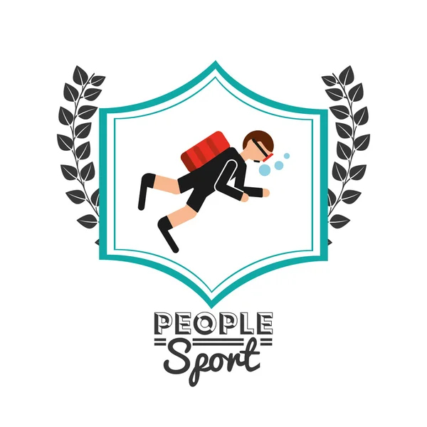 Gente deporte — Vector de stock