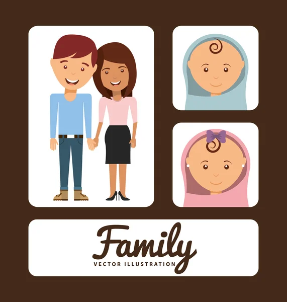 Album familial — Image vectorielle