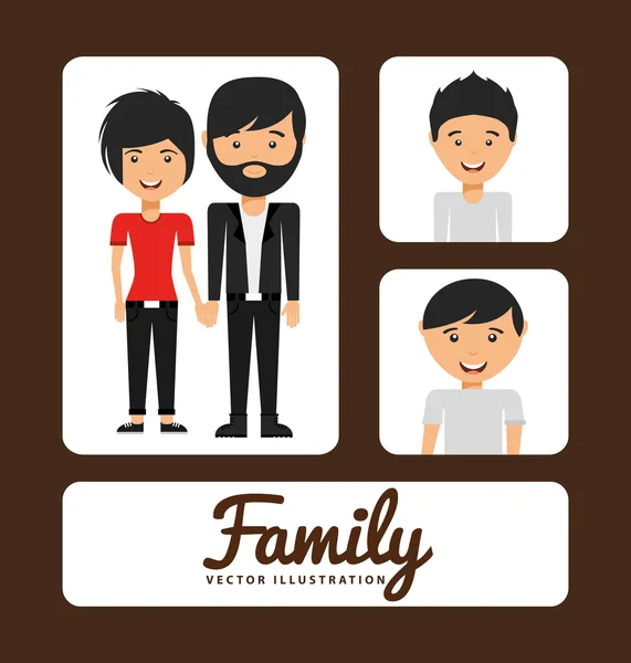 Album familial — Image vectorielle