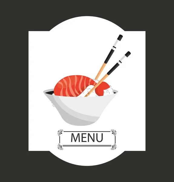 Menu nourriture japonaise — Image vectorielle