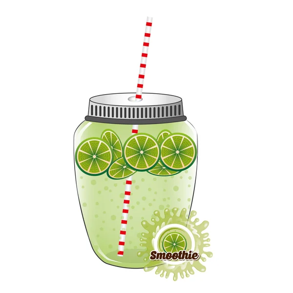 Delicioso batido — Vector de stock