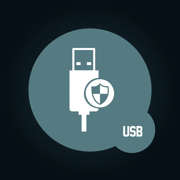 Ikona USB — Wektor stockowy