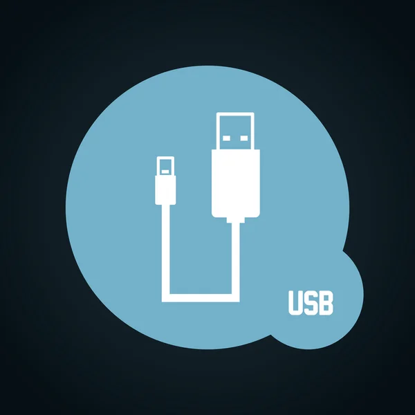 USB значок — стоковий вектор