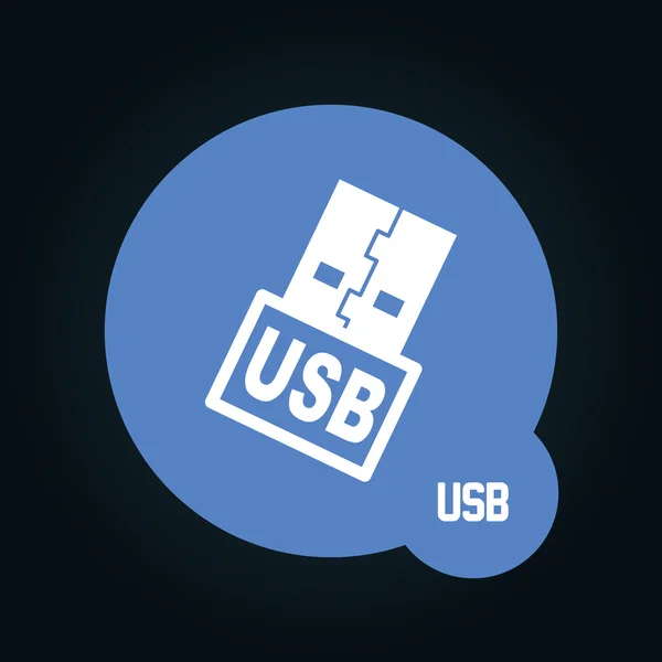 Ikona usb — Stockový vektor