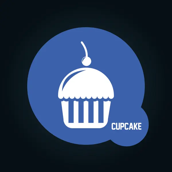 Cupcake pictogram, — Stockvector