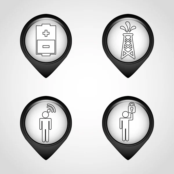 Set icone di design — Vettoriale Stock