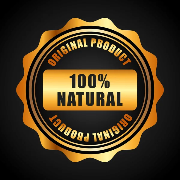 100 percent natural — Stock Vector