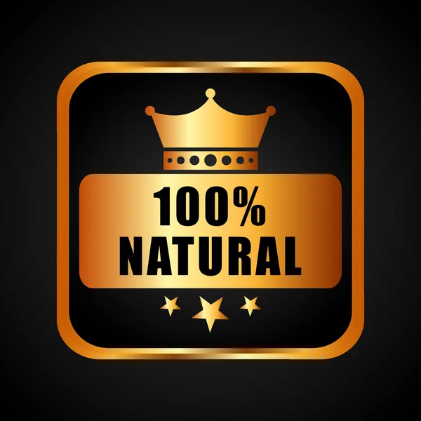 100 procent naturliga — Stock vektor