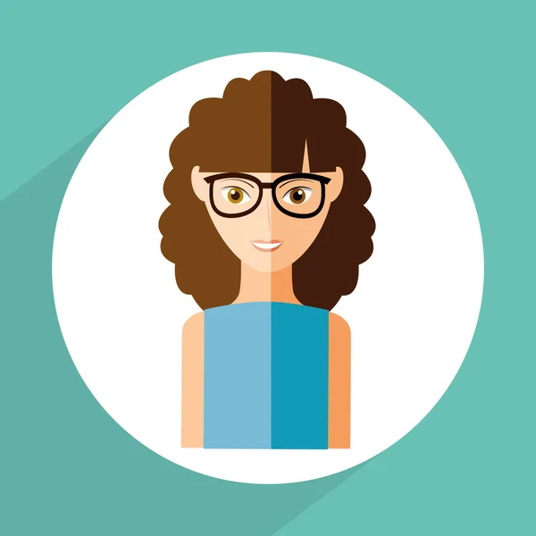 Avatar design feminino — Vetor de Stock