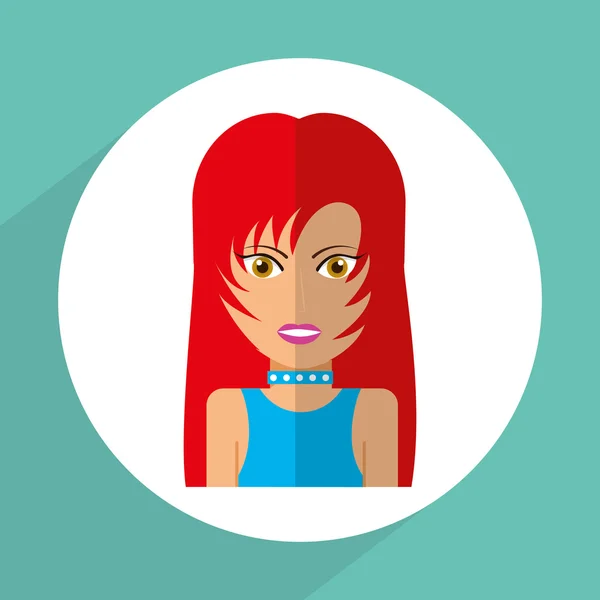 Avatar design feminino — Vetor de Stock