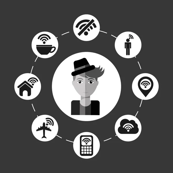 Avatar männliches Design, Vektorillustration eps10 Graphik — Stockillustration Avatar männliches Design — Stockvektor