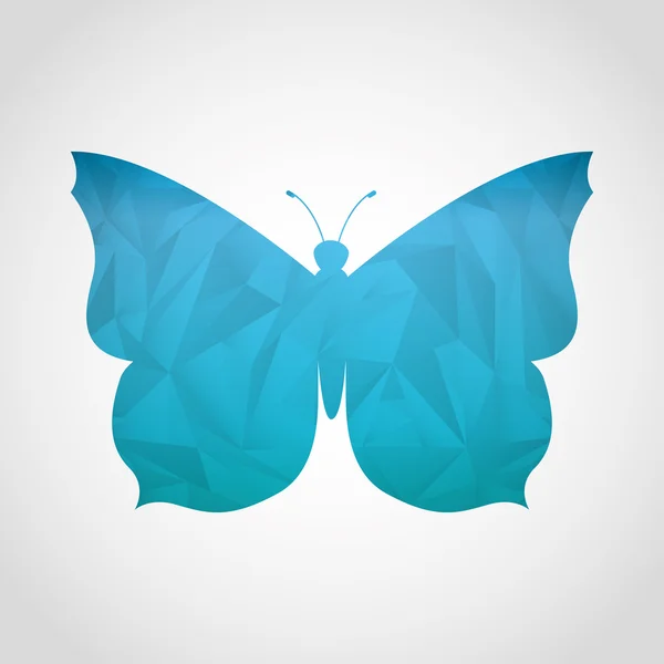 Hermoso icono de mariposa — Vector de stock