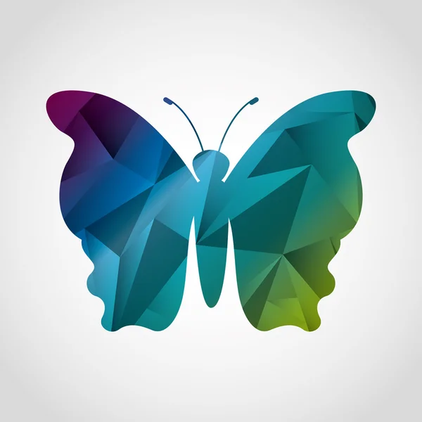 Hermoso icono de mariposa — Vector de stock