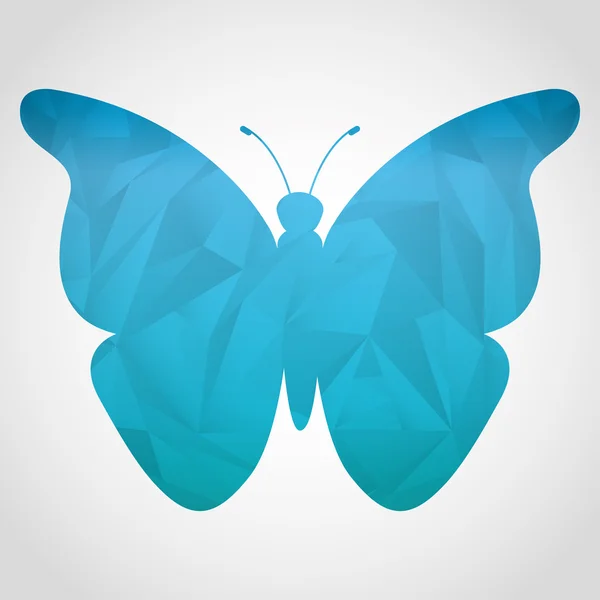 Hermoso icono de mariposa — Vector de stock