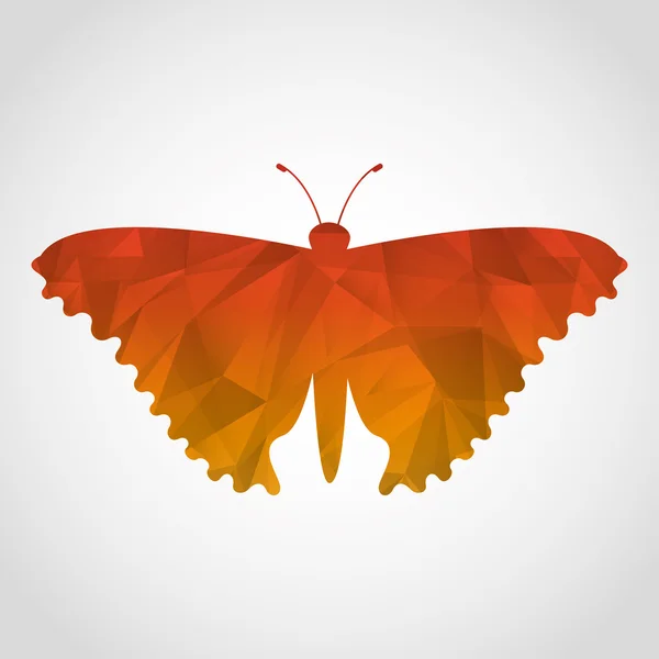 Schöne Schmetterling-Ikone — Stockvektor