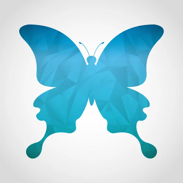 Belo ícone borboleta — Vetor de Stock