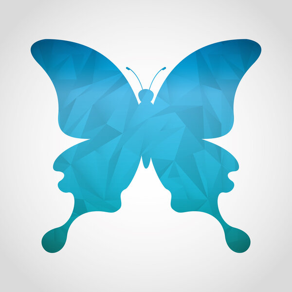 Beautiful butterfly icon — Stock Vector