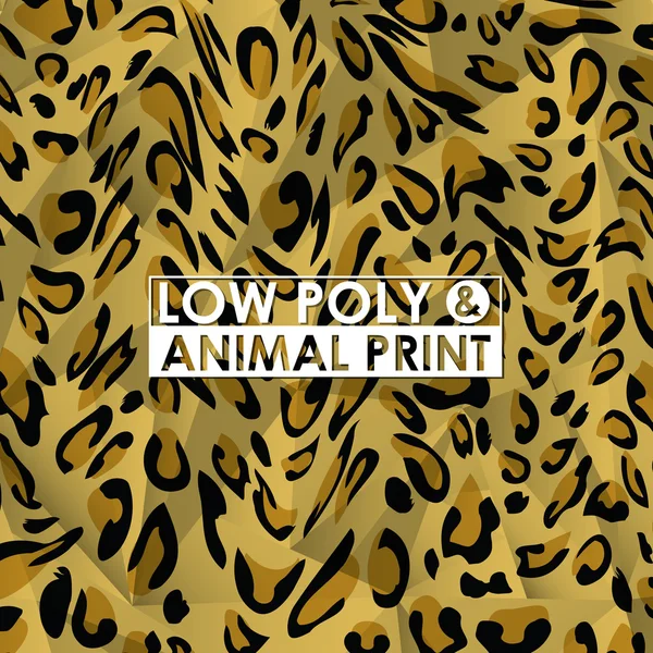 Low poly animal print — Stock Vector