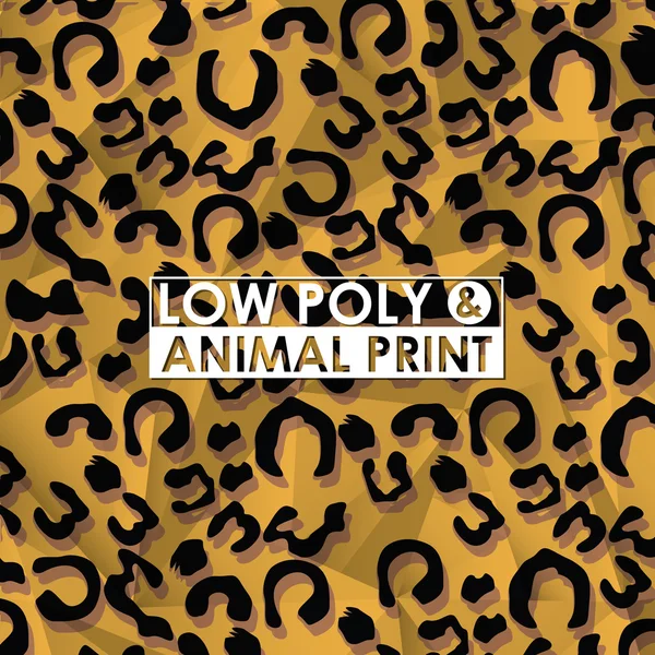 Low poly animal print — Stock Vector