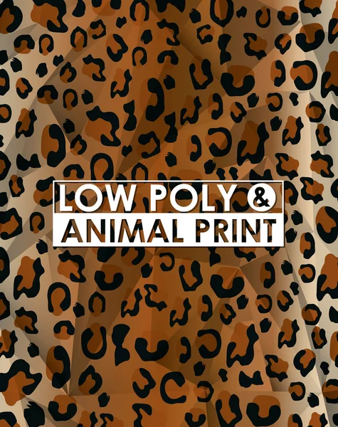 Low poly animal print — Stock Vector