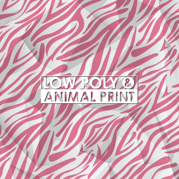 Low poly animal print — Stock Vector