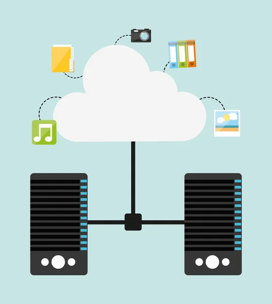 Desenho do data center — Vetor de Stock