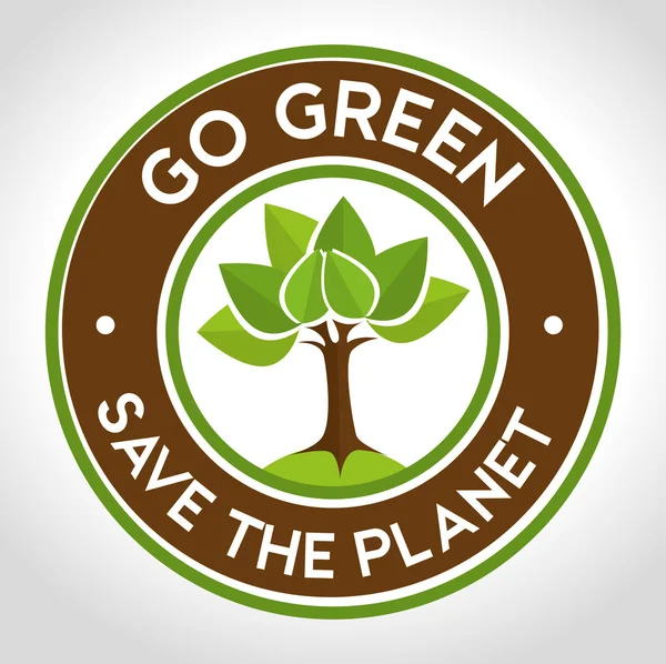 Go green design. — Stock Vector