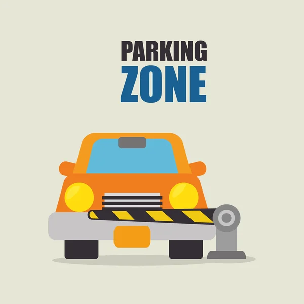 Parkeren zone ontwerp. — Stockvector