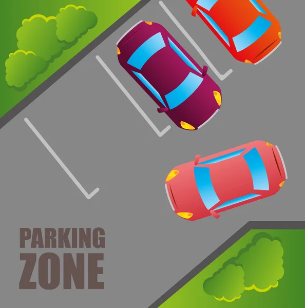 Parkeren zone ontwerp. — Stockvector