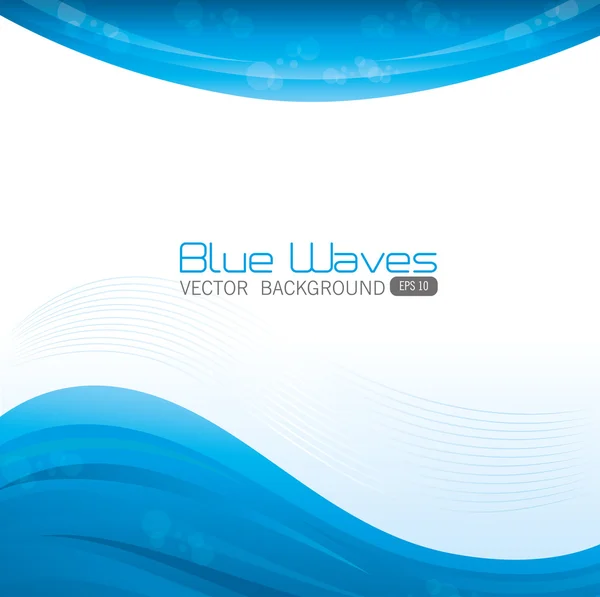 Blue waves design. — Stock Vector