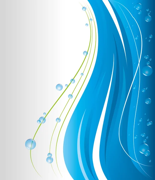 Conception des vagues bleues . — Image vectorielle