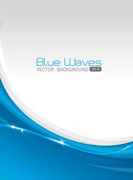 Design blauer Wellen. — Stockvektor