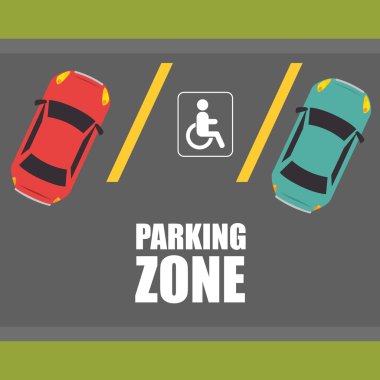 Parking zone design. clipart