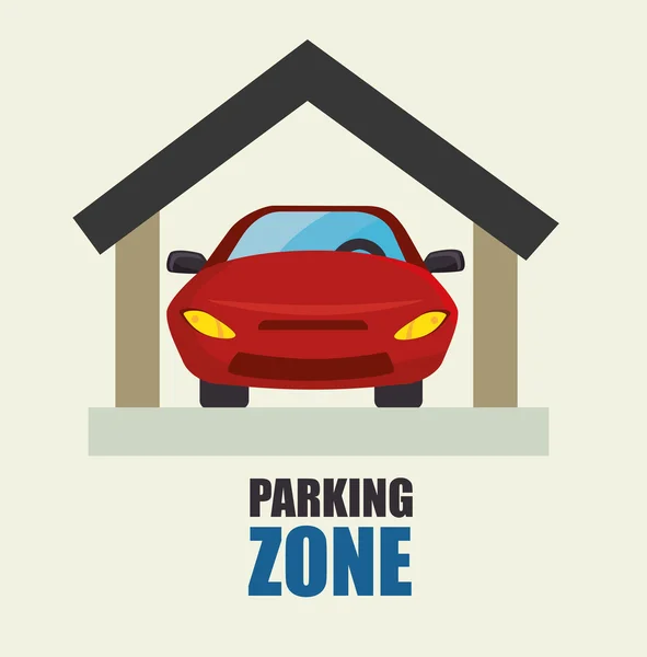 Parking zone design. — Stock Vector