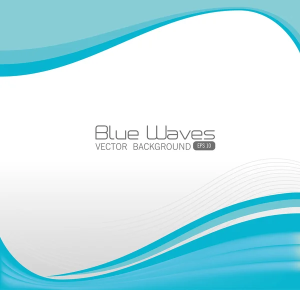 Blue waves design. — Stock Vector