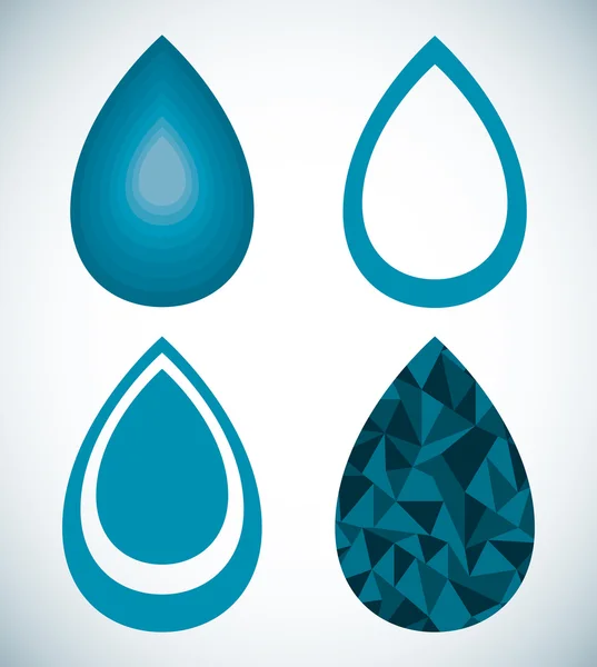 Design naturale dell'acqua . — Vettoriale Stock