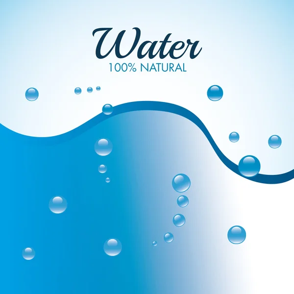 Natuurlijke water ontwerp. — Stockvector