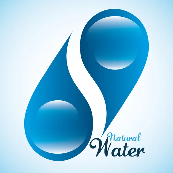 Diseño natural del agua . — Vector de stock