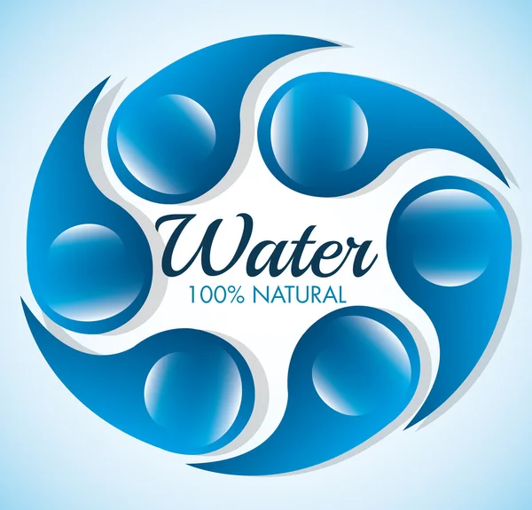 Diseño natural del agua . — Vector de stock