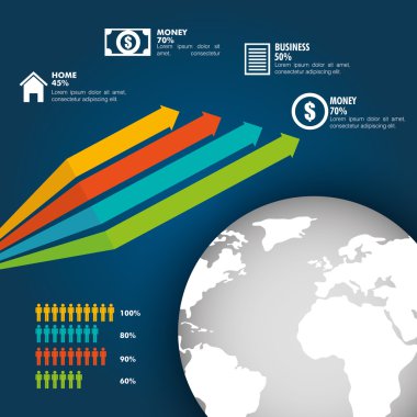 Dünya Infographic tasarım.