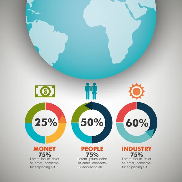 Wereld infographic ontwerp. — Stockvector