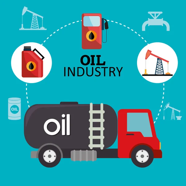 Petroleum industry design. — Stock Vector