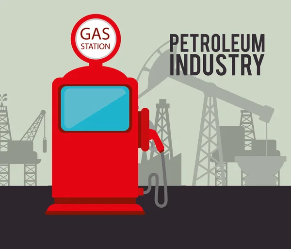 Conception de l'industrie pétrolière . — Image vectorielle