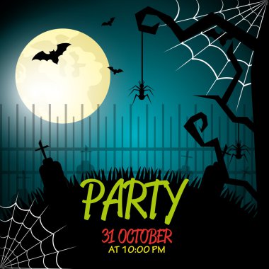 Cadılar Bayramı partisi tasarım.