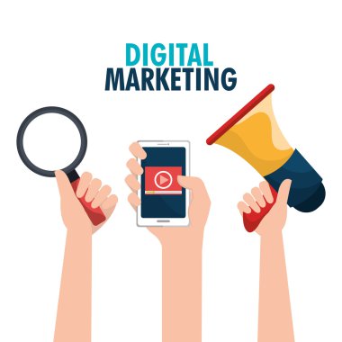 Dijital ve sosyal pazarlama grafikleri.